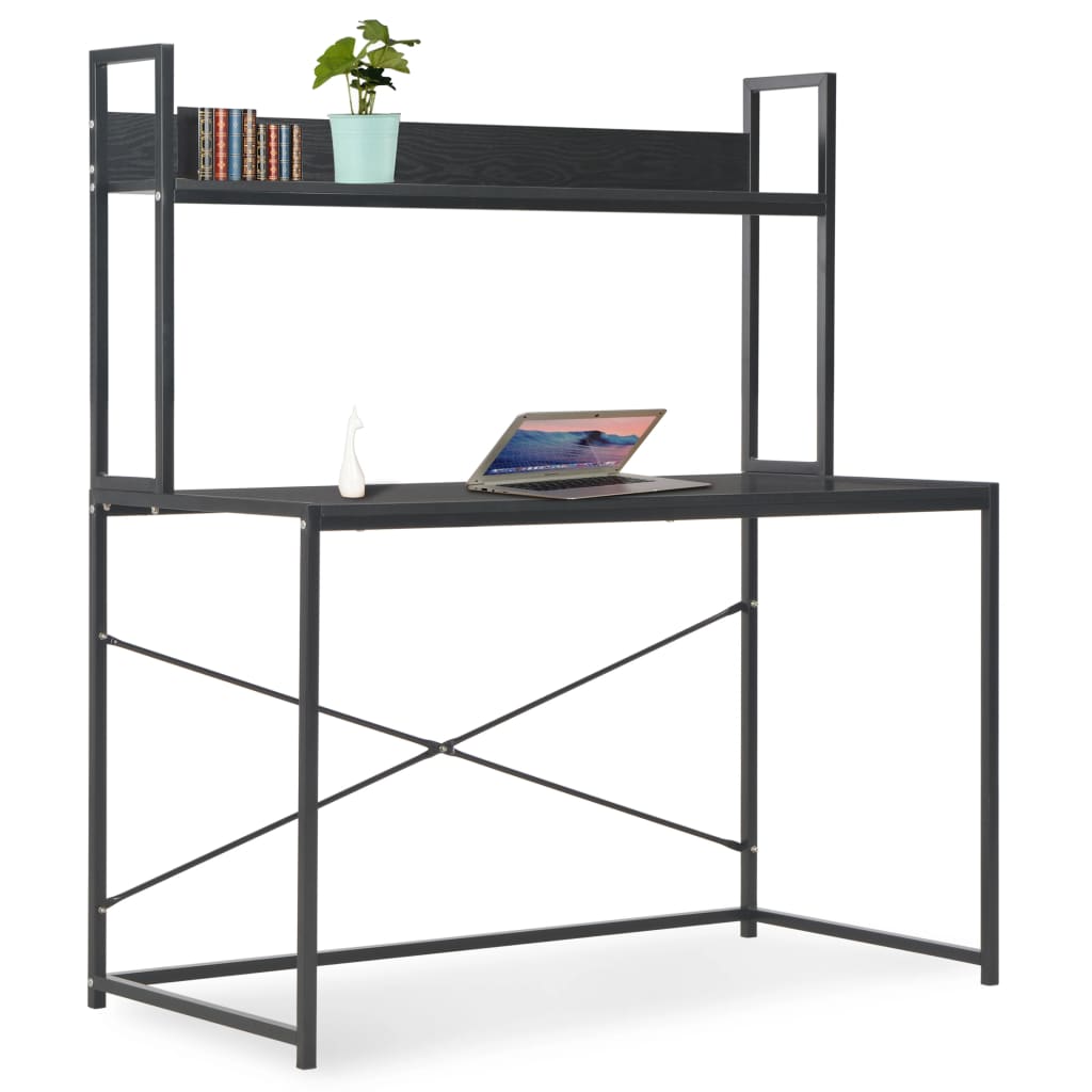 foto del prodotto scrivania per computer nero 120x60x138 cm cod mxl 59339