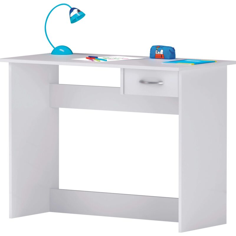 foto del prodotto scrivania per ragazzi, camera da letto, studio, colore bianco 101x77x50 cm