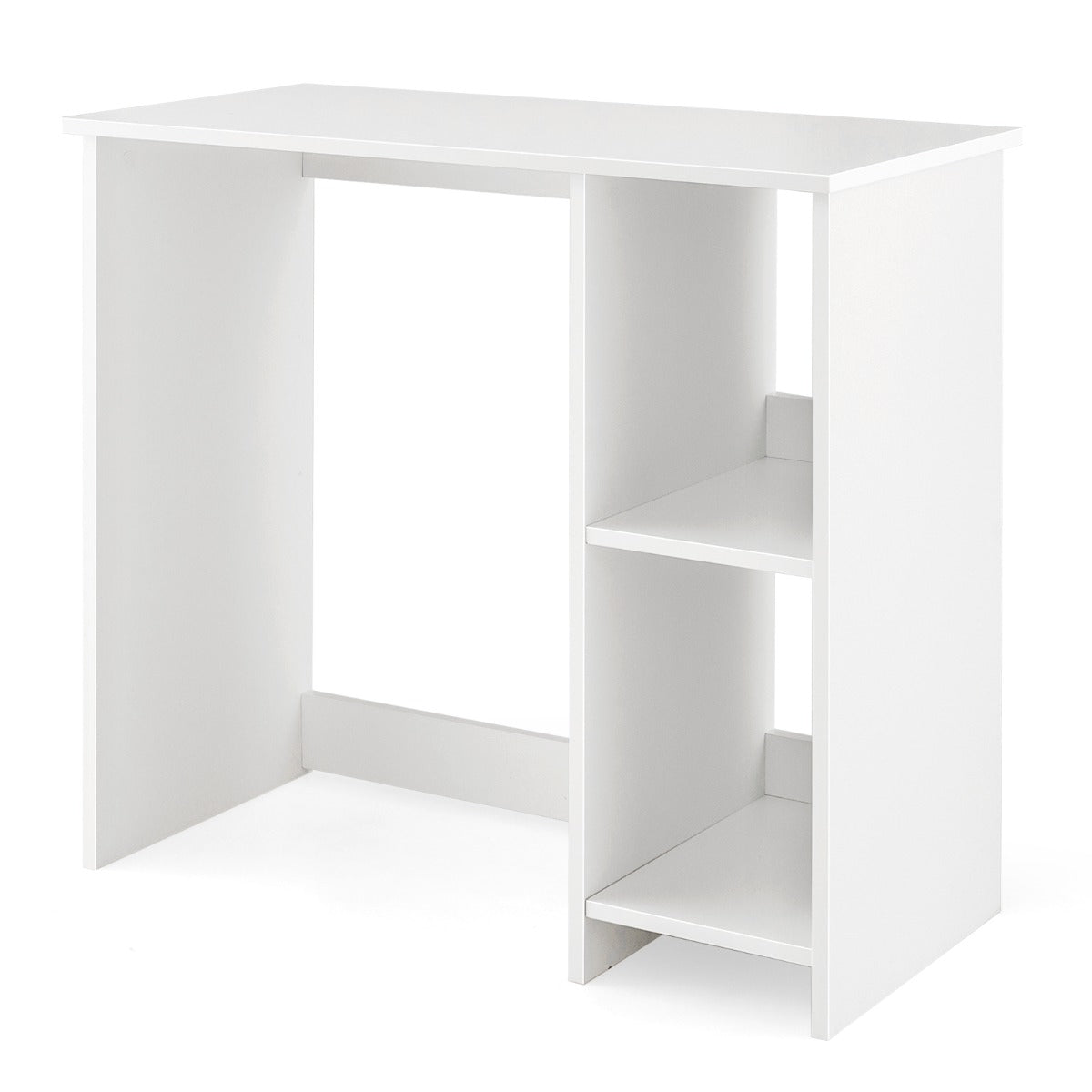 foto del prodotto scrivania porta computer tavolo da lavoro per piccoli spazi con 2 scomparti scrivania porta computer 40 x 80 x 74 cm bianco 20 0007990