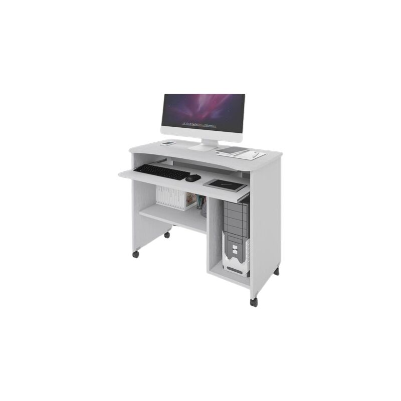 foto del prodotto scrivania porta pc 93 x 48,5 cm bianco frassinato canton