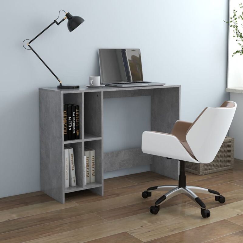 foto del prodotto scrivania portatile grigio cemento 102,5x35x75 cm multistrato vidaxl