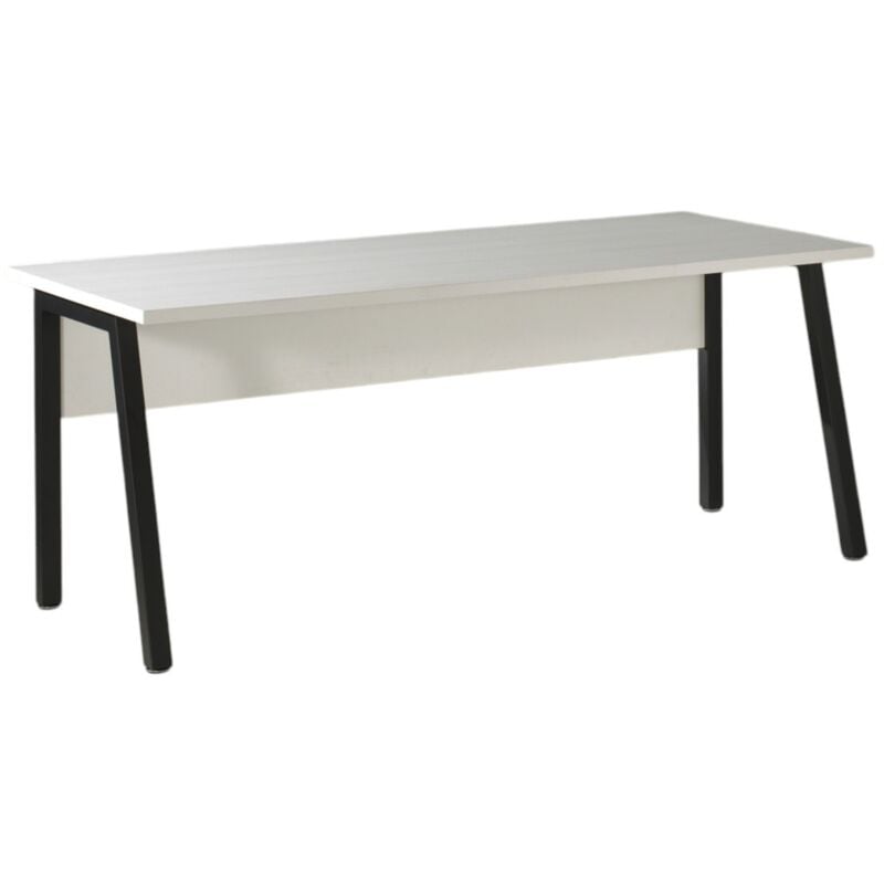 foto del prodotto scrivania professionale retta 200 cm collezione soon colori bianco opaco e nero