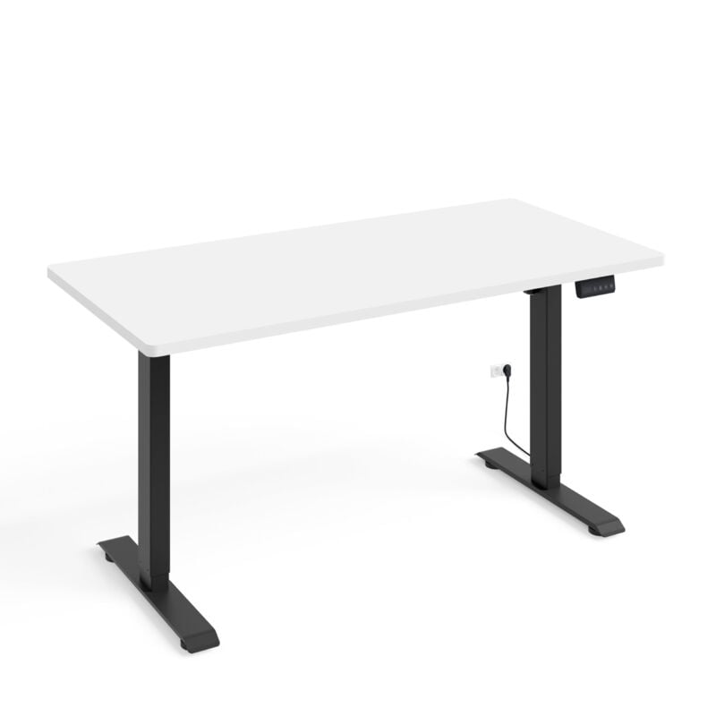 immagine 0 del prodotto scrivania regolabile in altezza elettricamente 120x65 nero bianco opaco
