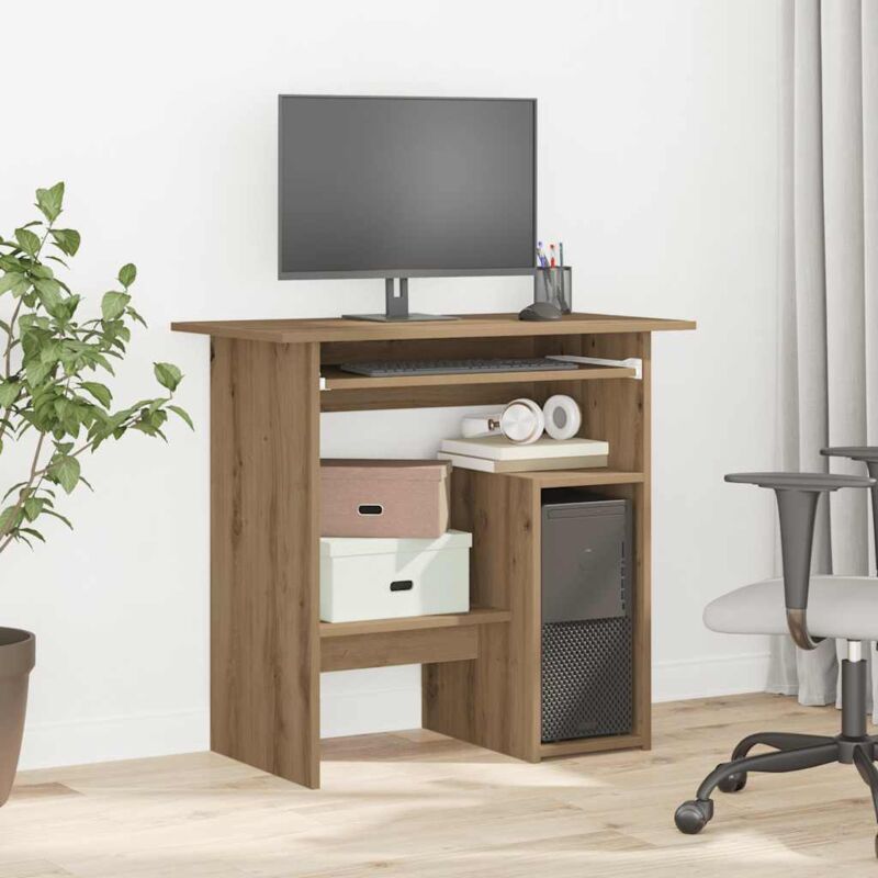 foto del prodotto scrivania rovere artigianale 80x45x74 cm in legno multistrato vidaxl