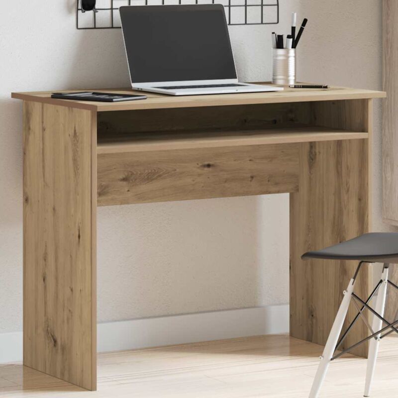 foto del prodotto scrivania rovere artigianale 90x50x74 cm in legno multistrato vidaxl