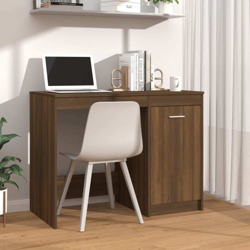 foto del prodotto scrivania rovere marrone 100x50x76 cm in legno multistrato vidaxl