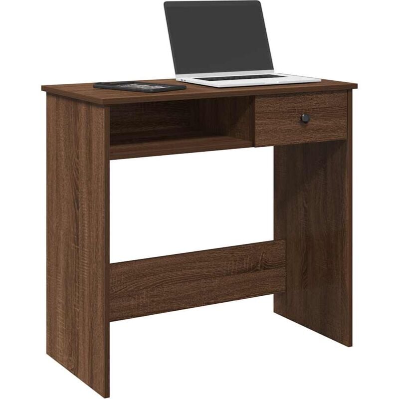 foto del prodotto scrivania rovere marrone 80x40x75 cm in legno multistrato vidaxl