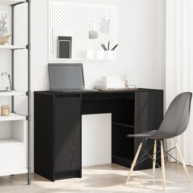 foto del prodotto scrivania rovere nera 120x42x76 cm in legno multistrato vidaxl