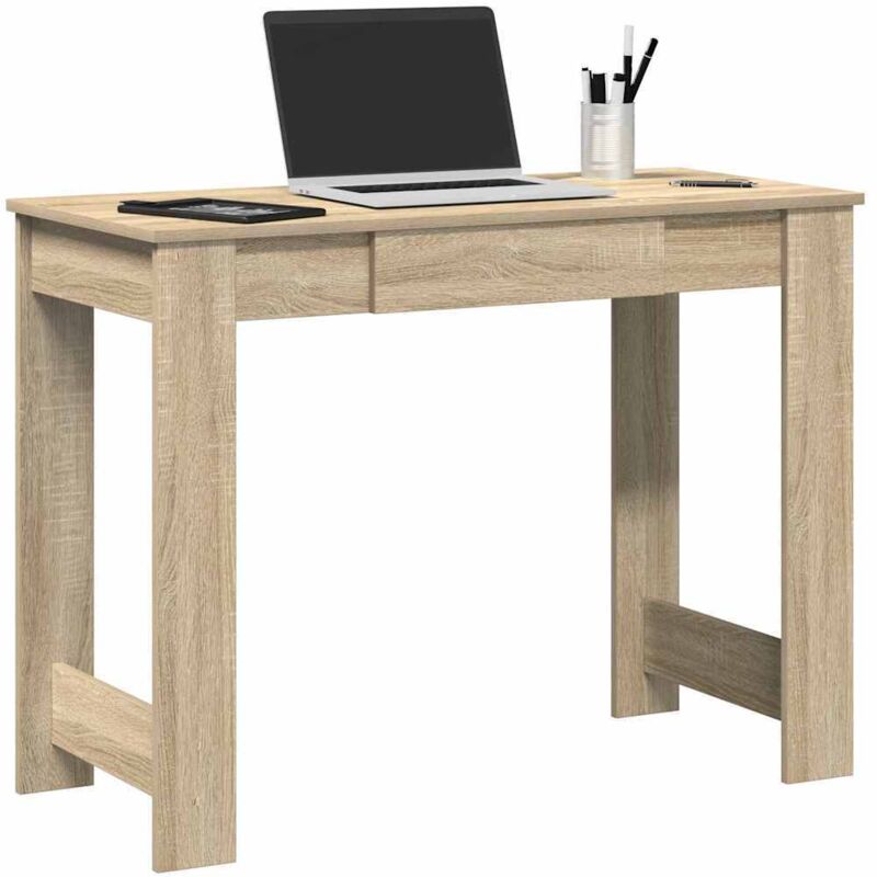foto del prodotto scrivania rovere sonoma 100x45x75 cm in legno multistrato vidaxl