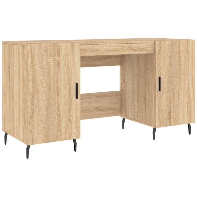 foto del prodotto scrivania rovere sonoma 140x50x75 cm in legno multistrato vidaxl