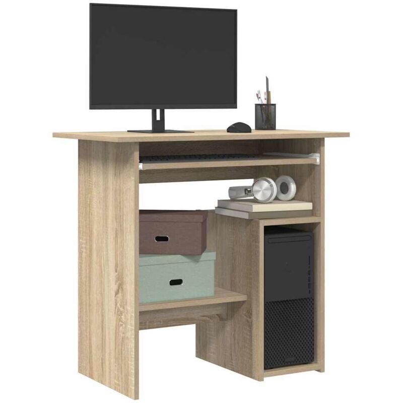 foto del prodotto scrivania rovere sonoma 80x45x74 cm in legno multistrato vidaxl