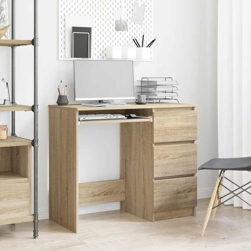 foto del prodotto scrivania rovere sonoma 90x45x76 cm in legno multistrato vidaxl