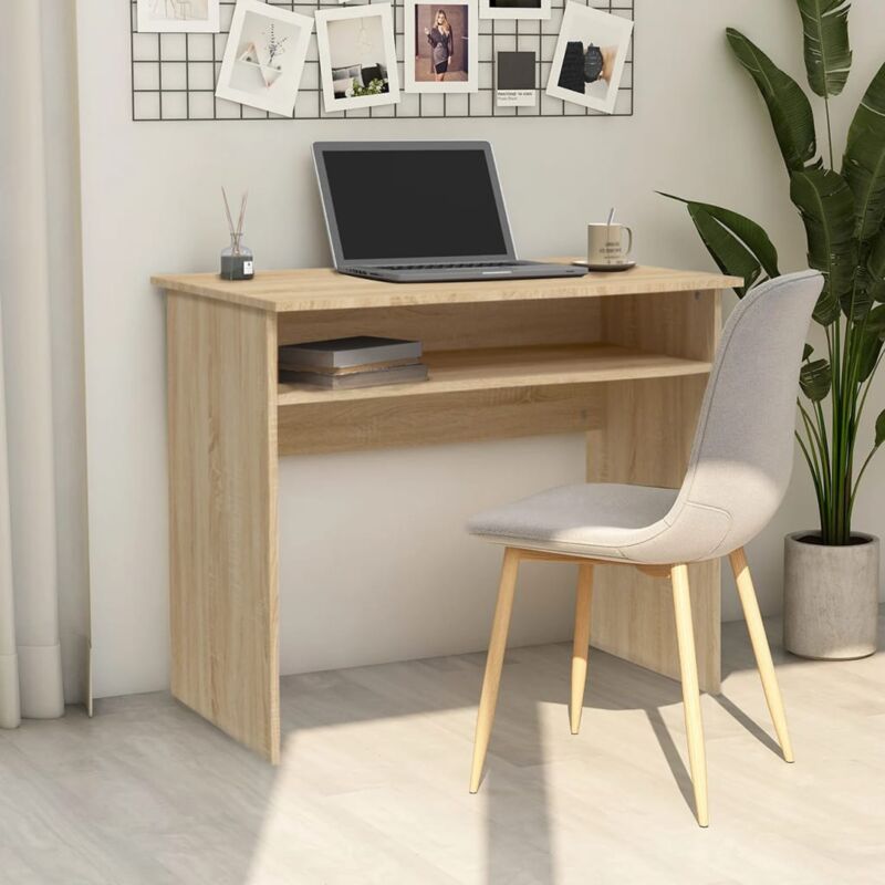 foto del prodotto scrivania rovere sonoma 90x50x74 cm in legno multistrato vidaxl