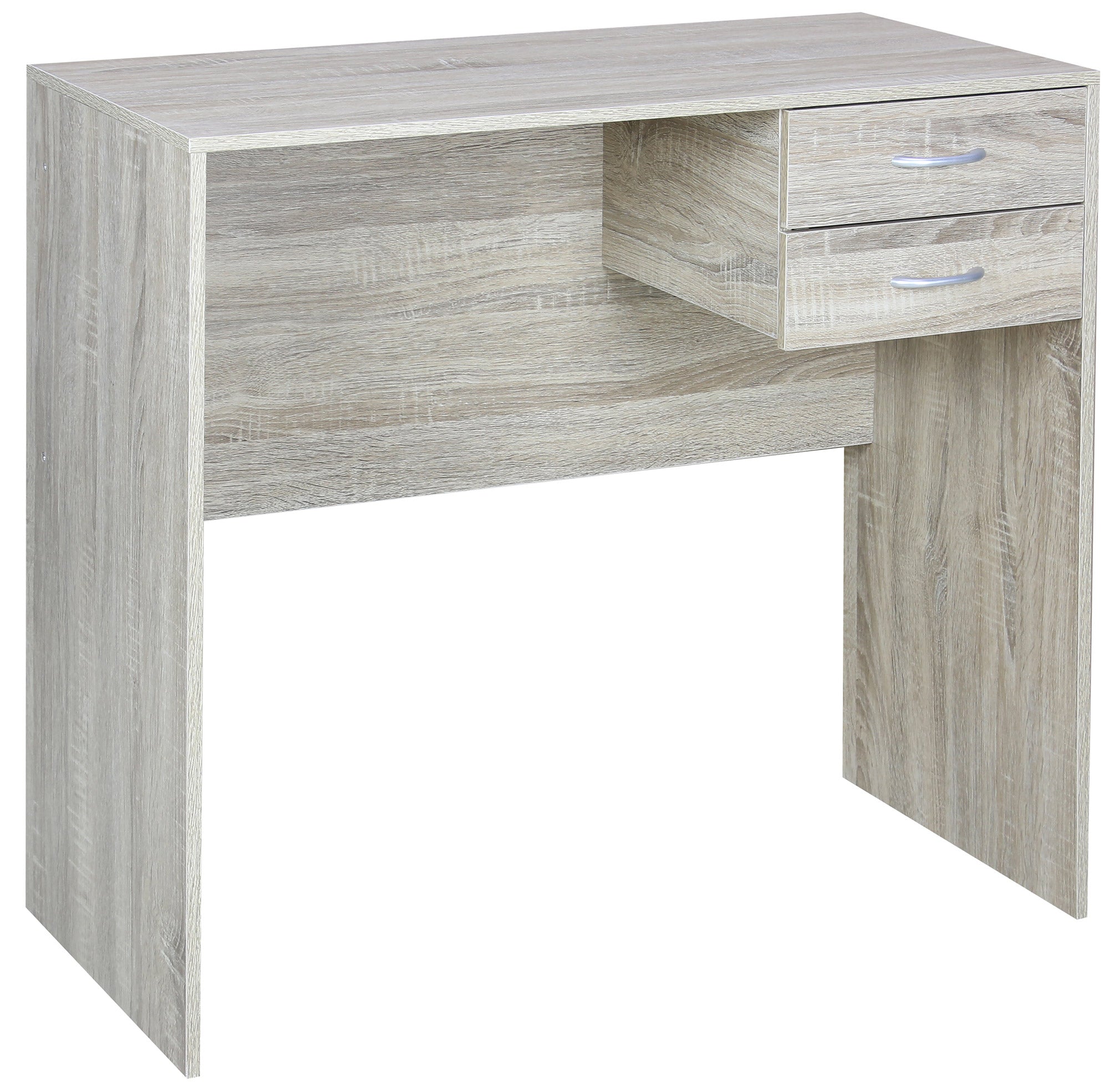 foto del prodotto scrivania scrittoio 80x40x76 cm con 2 cassetti in melamina