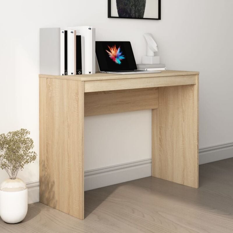 foto del prodotto scrivania,scrivania da studio,tavolo porta pc per computer rovere sonoma 90x40x72 cm in legno multistrato xzz553270 bonnevie