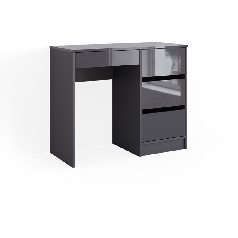 foto del prodotto scrivania sherry, antracite lucido, 90 x 40 cm vicco