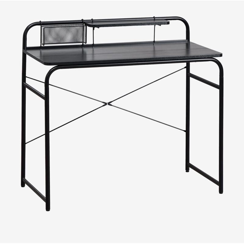 foto del prodotto scrivania sibila in acciaio e legno sklum