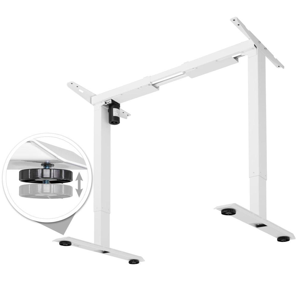 foto del prodotto scrivania sit stand con mobile in acciaio base 1 funzione bianco 08 0000386