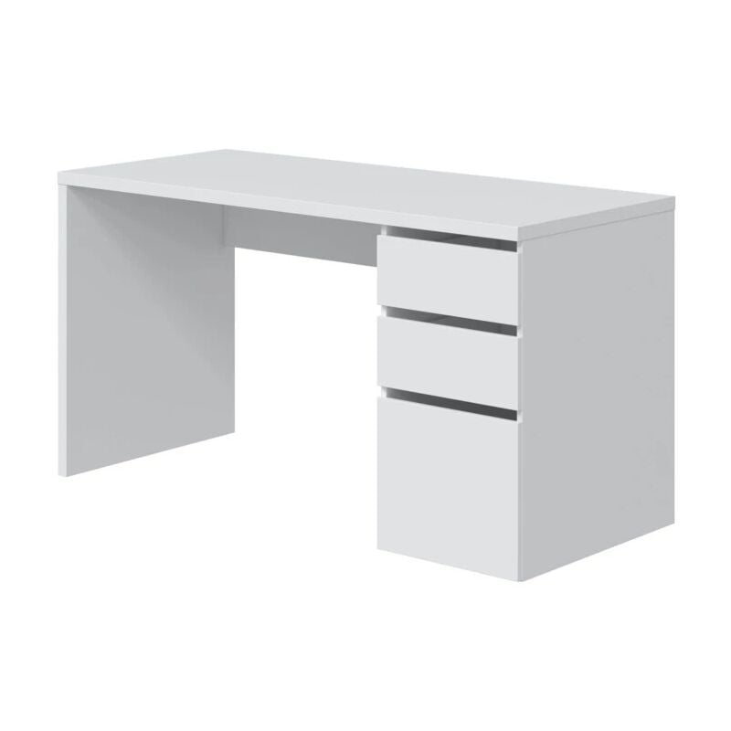 foto del prodotto scrivania stylus bianco artico 2 cassetti e 1 anta, 74x138x60 cm