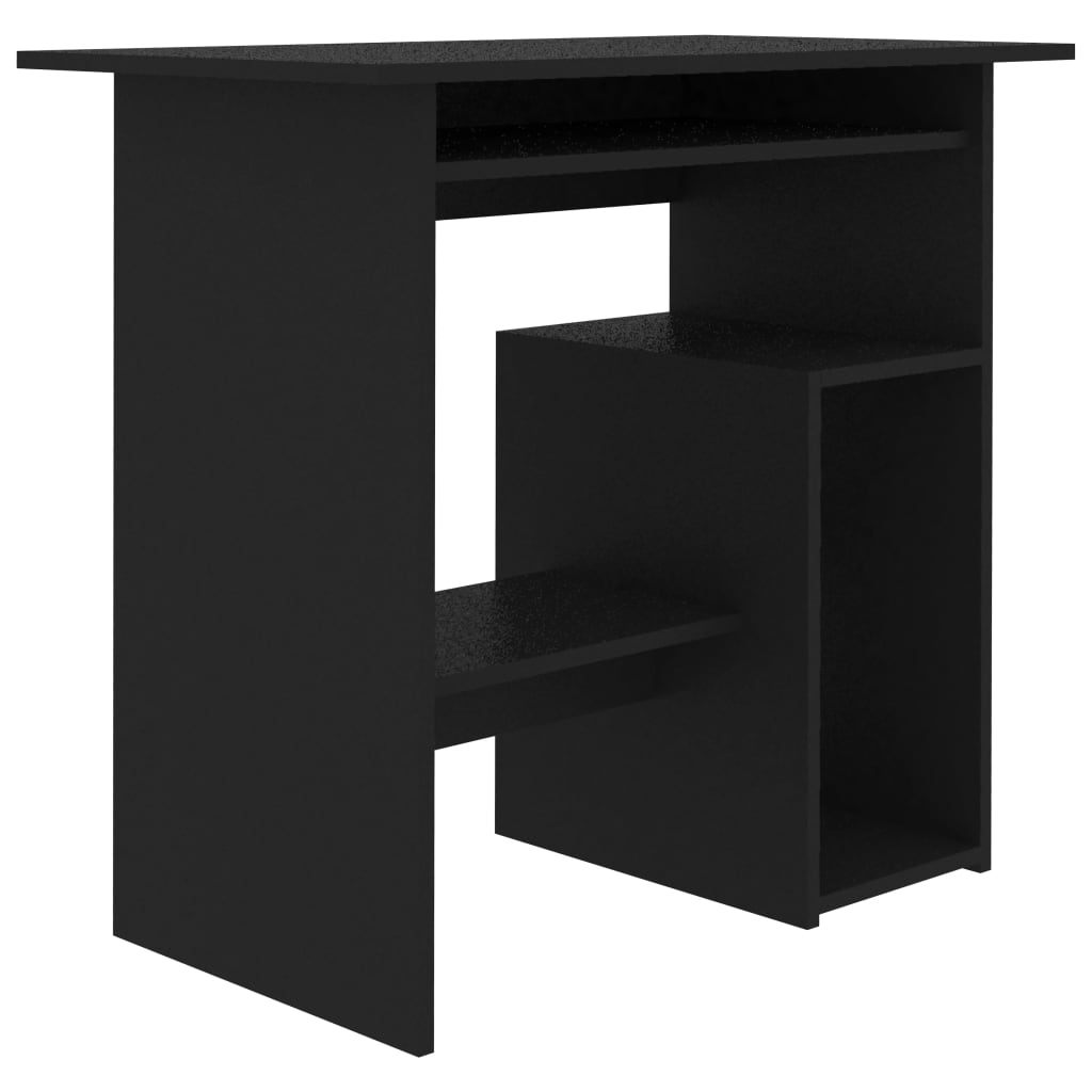 foto del prodotto scrivania tavolo postazione di lavoro mobile per computer studio 80 x 45 x 74 cm derivati del legno nero 02 0023922
