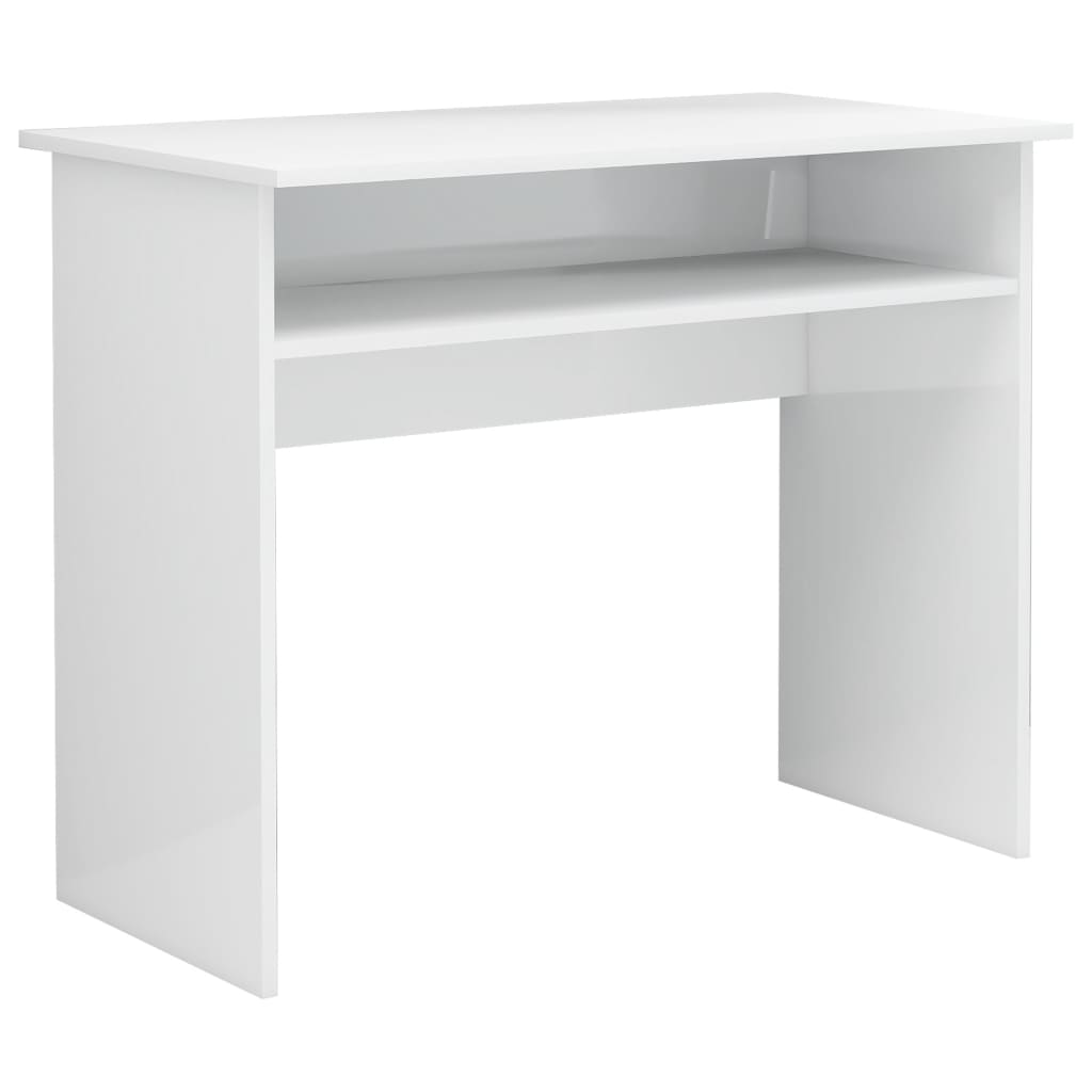 foto del prodotto scrivania tavolo postazione di lavoro mobile per computer studio informatico lucido 90 x 50 x 74 cm derivati del legno bianco 02 0023554