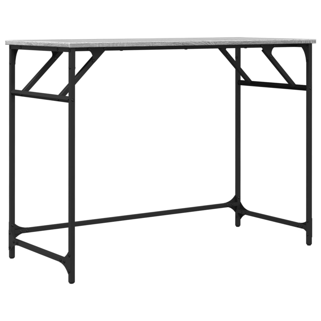 foto del prodotto scrivania tavolo postazione di lavoro mobile per computer studio informatico sonoma pannelli in mdf e acciaio verniciato a polvere grigio 02 0023969