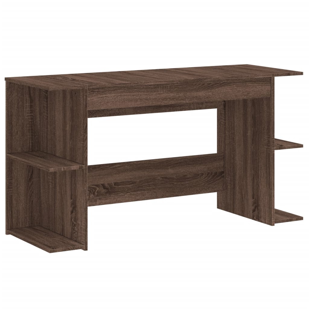 foto del prodotto scrivania tavolo postazione di lavoro mobile per computer studio it rovere 140 x 50 x 75 cm derivati del legno marrone 02 0023616