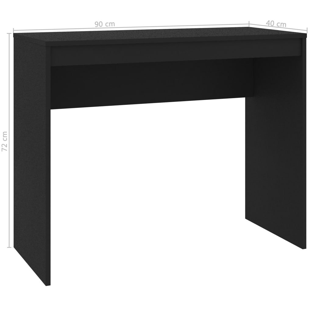 foto del prodotto scrivania tavolo postazione di lavoro mobile per computer studio per computer 90 x 40 x 72 cm derivati del legno nero 02 0023924