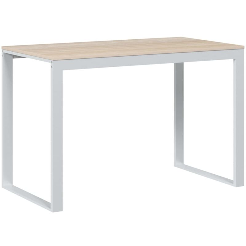 foto del prodotto scrivania tavolo postazione di lavoro mobile per computer studio per computer e rovere 110 x 60 x 73 cm truciolato marrone