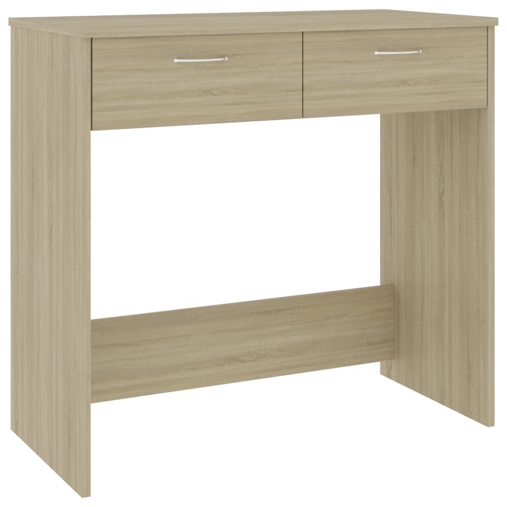 foto del prodotto scrivania tavolo postazione di lavoro mobile per computer studio rovere sonoma 80 x 40 x 75 cm truciolato marrone 02 0023659