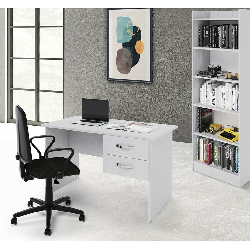 foto del prodotto scrivania tiffany con cassetti bianca