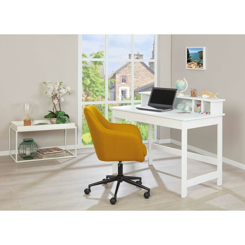 foto del prodotto scrivania ufficio camera cameretta hilda cm 110 x 69 x 76 91h bianco inter link