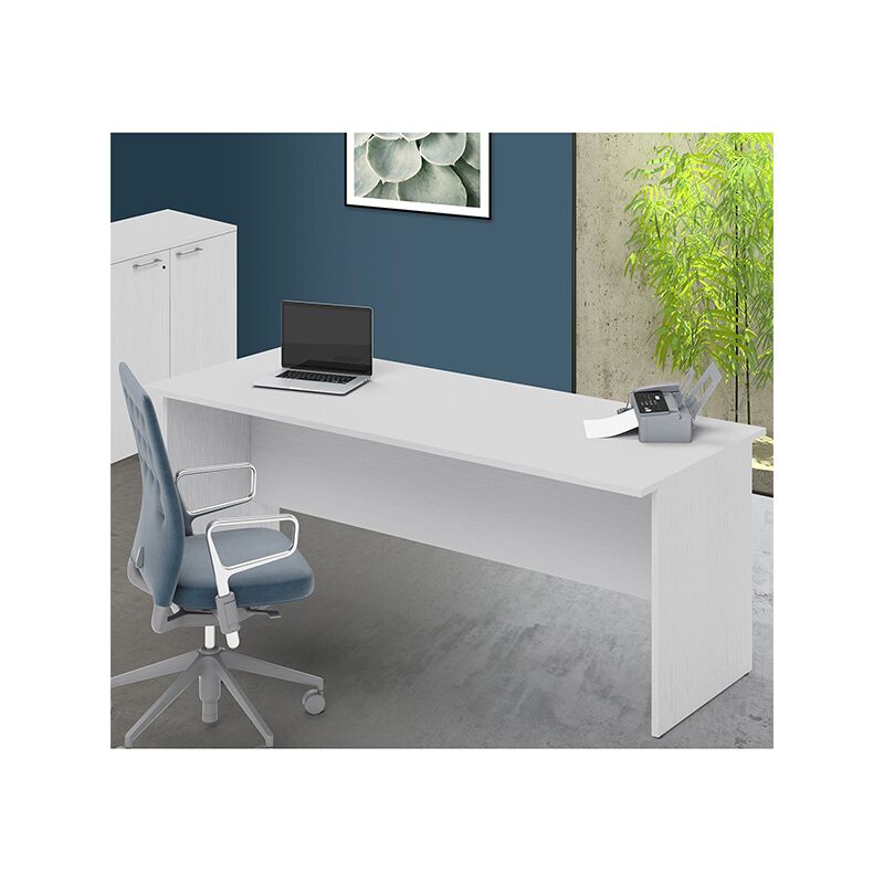 foto del prodotto scrivania ufficio colorazione bianca 180 x 80 x h 74 cm