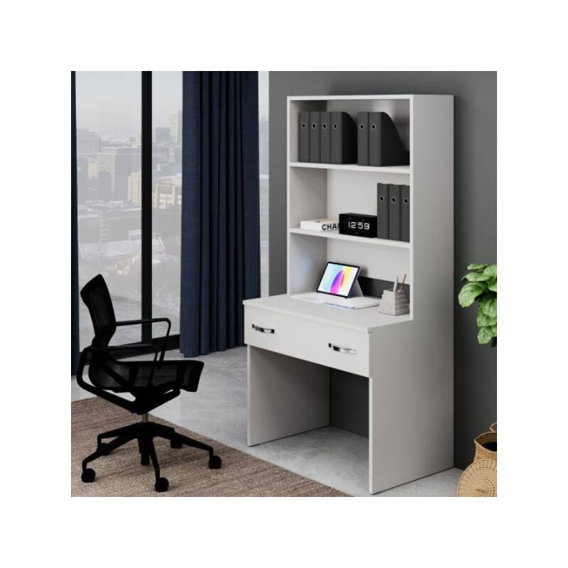 foto del prodotto scrivania ufficio porta computer con libreria e