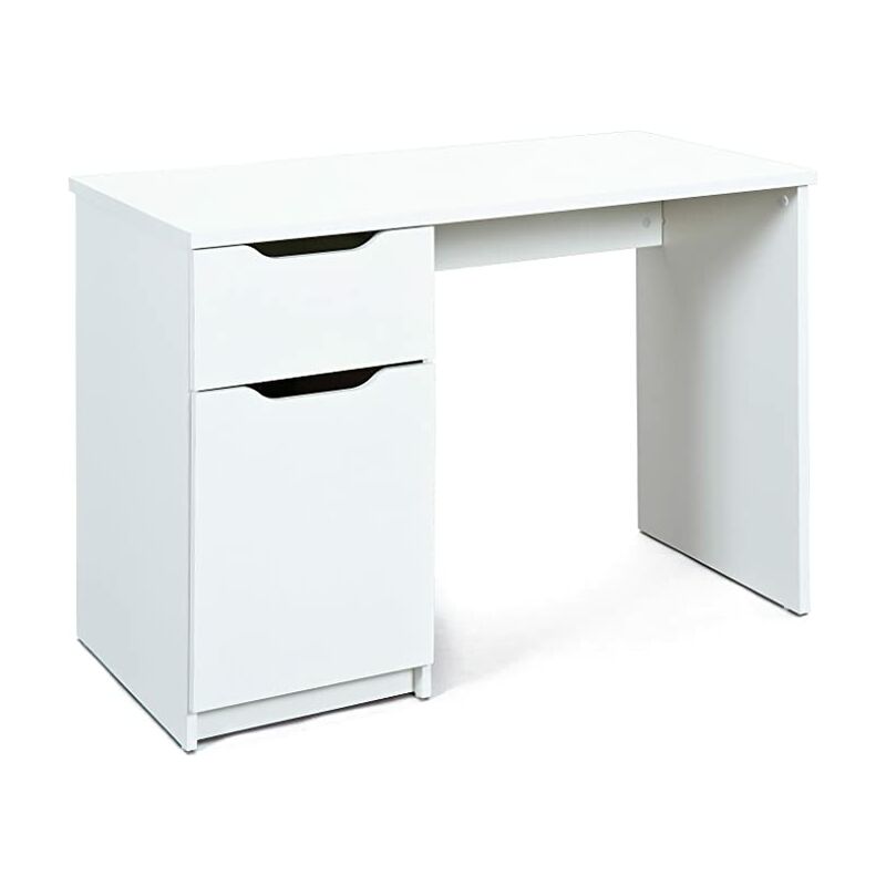 foto del prodotto scrivania westphalen 1 anta 1 cassetto 115x55x76 cm laminato bianco