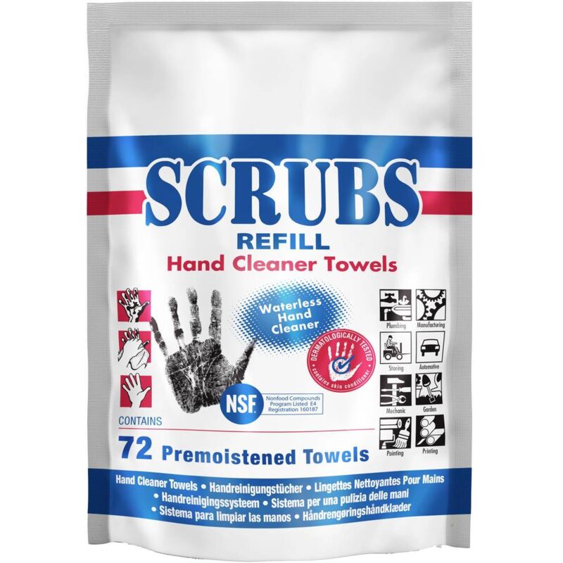foto del prodotto scrubs srubs refill 042270 salviette per la pulizia delle mani 72 pz.
