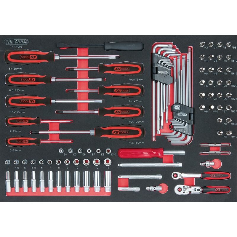foto del prodotto scs 1 4 serie di chiavi a bussola, 95 pz in modulo 1 1