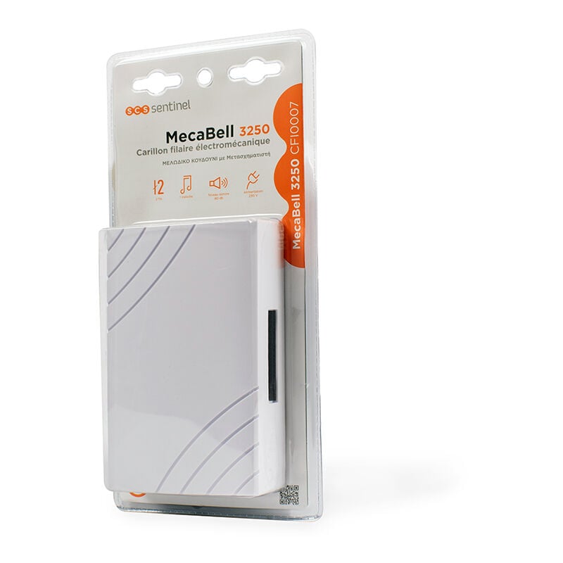 foto del prodotto scs sentinel campanello con fili, trasformatore integrato, mecabell 3250, cfi0007