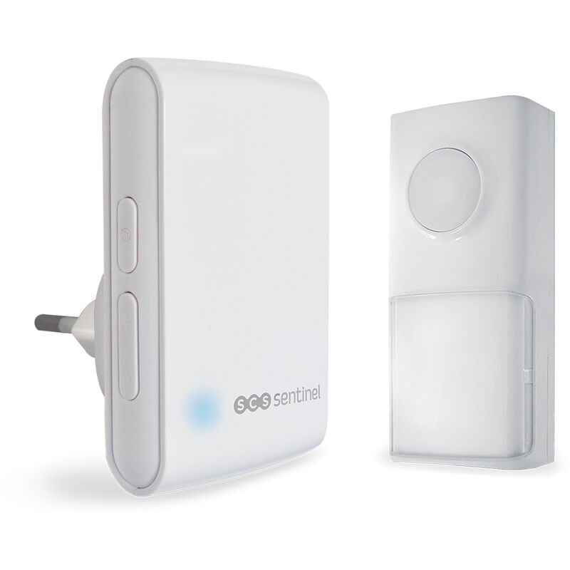 foto del prodotto scs sentinel, campanello con presa da inserire senza fili senza batterie, ecobell 100, csf0078