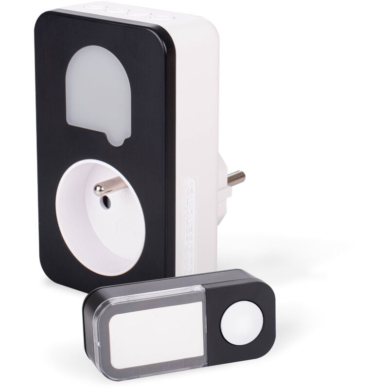 foto del prodotto scs sentinel campanello senza fili e senza batterie sone black csf0109