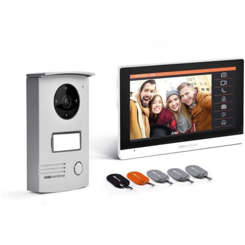 foto del prodotto scs sentinel - videocitofono cablato con badge schermo touch 7 - visiodoor 7 rfid