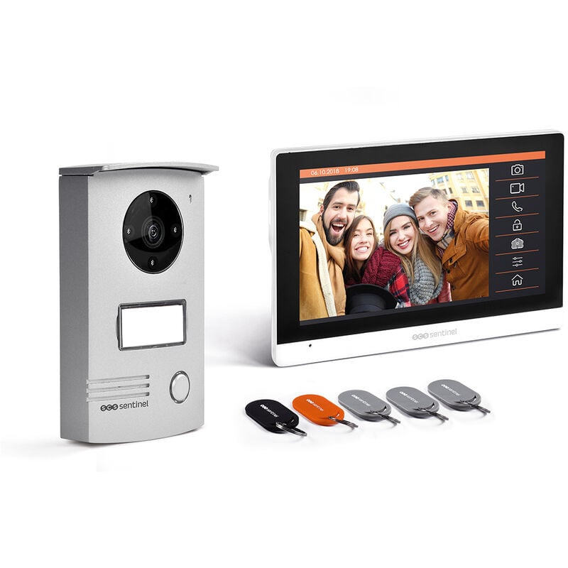 foto del prodotto scs sentinel, videocitofono con fili e con opzione rfid, visiodoor 7 rfid, pvf0042