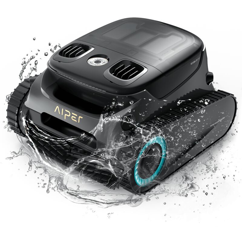 foto del prodotto scuba s1 pro 2025, robot pulisci piscina 200mq autonomia 180min, nero aiper