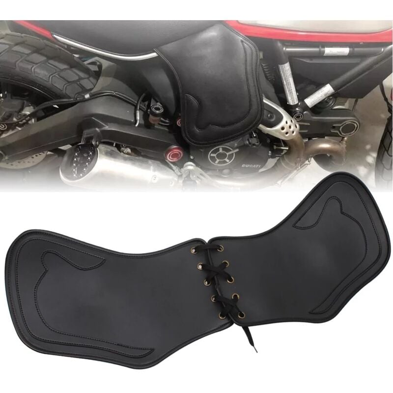 foto del prodotto scudo termico per moto, scudo termico per motore, 2 pezzi di scudo termico in pu per moto, isolamento termico per motore, protezione per sedile