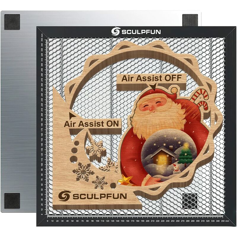 foto del prodotto sculpfun tavolo a nido d ape a nido d ape per macchina per incisione laser nido d ape 400 x 400 x 22 mm tavolo da lavoro laser a nido d ape per