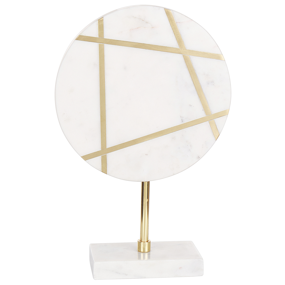 foto del prodotto scultura decorativa minimalista in marmo bianco accessori decorazione