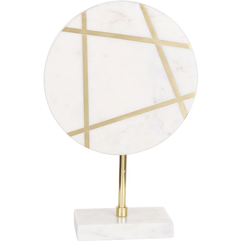 foto del prodotto scultura decorativa minimalista in marmo bianco rethimno