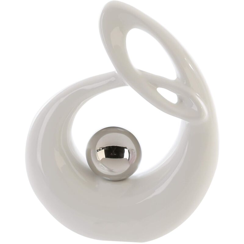 foto del prodotto scultura in ceramica bianca altezza 22 cm gilde