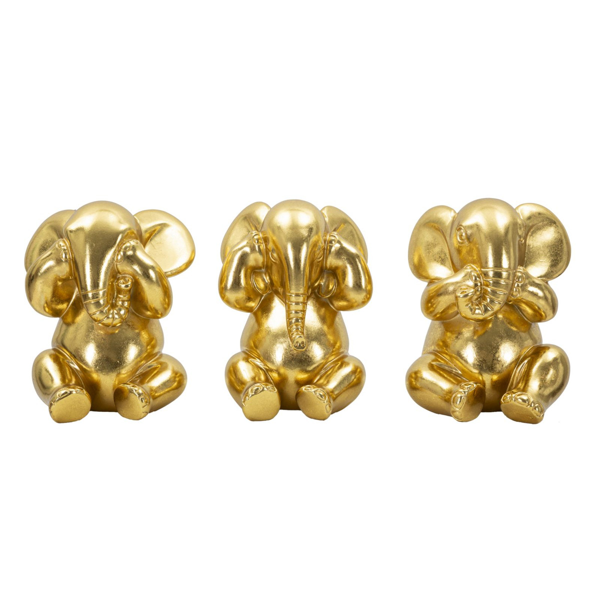 foto del prodotto scultura scimmia 11, oro, poliresina, 15,5x15,5x20,5 cm, epikasa