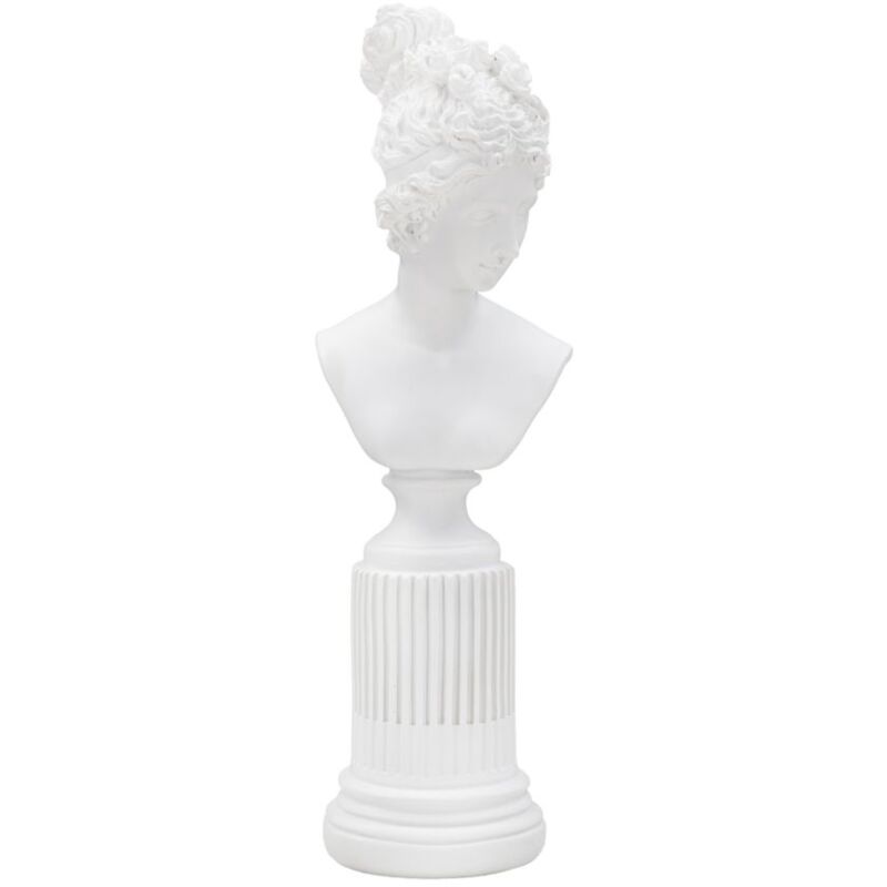 foto del prodotto scultura statua woman con piedistallo 11x10,5x35,5 cm in poliresina
